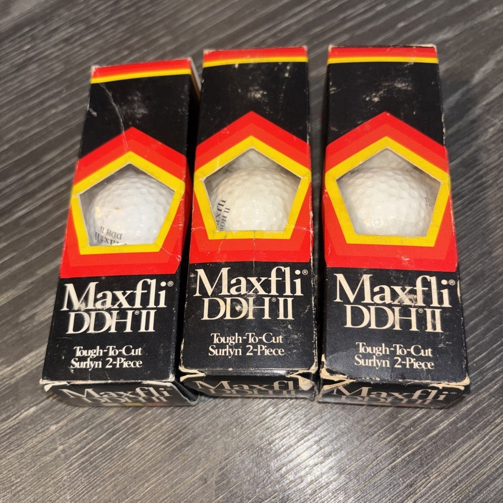 Vintage‎ Maxfli DDH2 DDH ll White Golf Balls 8 total - 1Tough to Cut Surlyn